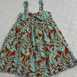 Floral Kids Babydoll Dress in Brown and Blue ( Brand New with tag!
